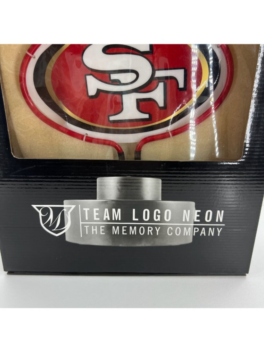 The Memory Company NFL San Francisco 49ers Glass Neon Team Logo Desk Lamp Boxed - Picture 5 of 13